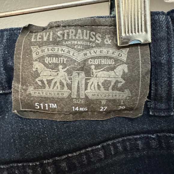 LEVIS | Youth 511 Slim Fit Dark Wash Jeans - Picture 4 of 5